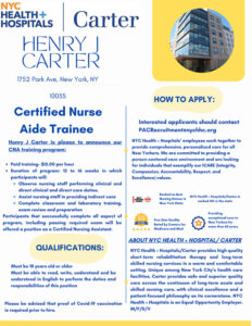 Carter Certified Nurse Aide Trainee Program