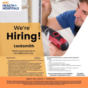 We’re Hiring! Locksmith