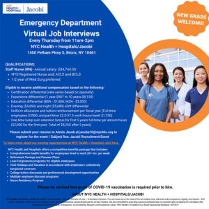 Jacobi Emergency Department Virtual Job Interviews