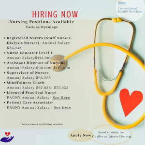 Correctional Health Services Hiring Now Nursing Positions Available