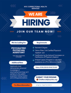 Correctional Health Services We Are Hiring Psychiatric Physician Assistant