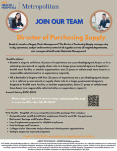 Metropolitan – Join Our Team – Director of Purchasing Supply