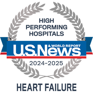 U.S. News & World Report 2024-2025 - High Performing Hospitals - Heart Failure