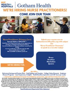 Gotham Health We’re Hiring Nurse Practitioners!