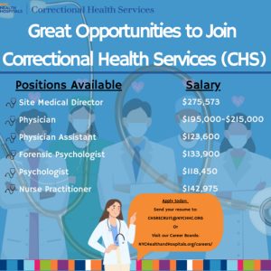 Great Opportunities to Join Correctional Health Services (CHS)