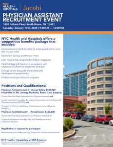 Jacobi Physician Assistant Recruitment Event