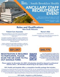 South Brooklyn Health Ancillary Staff Recruitment Event